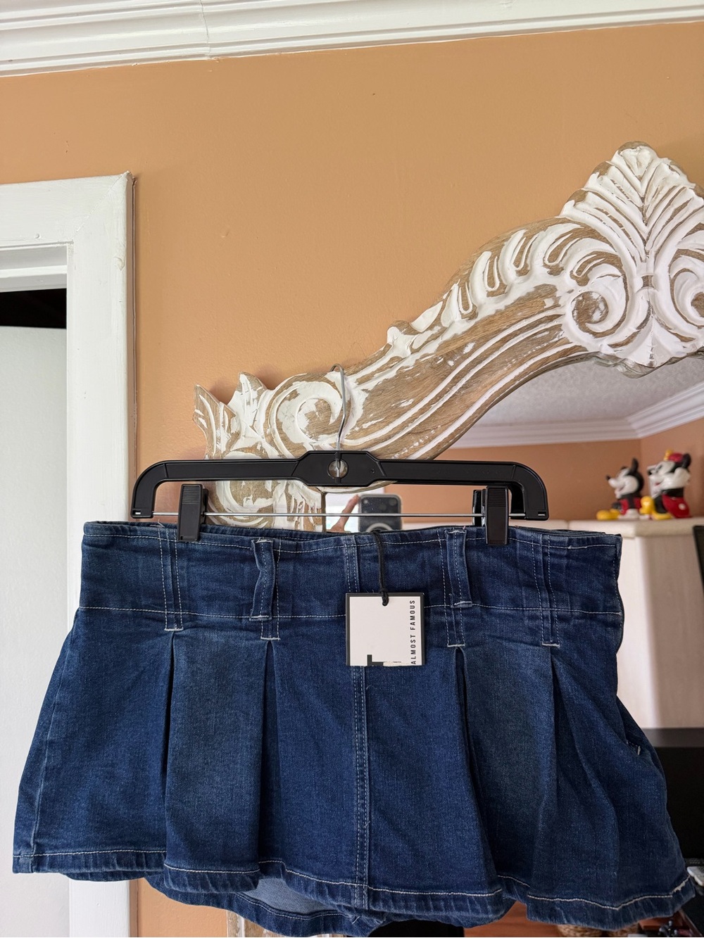 NWT ALMOST FAMOUS Denim Mini Skirt with Shorts